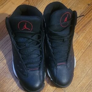 Jordan Black and Red High-Top Sneakers